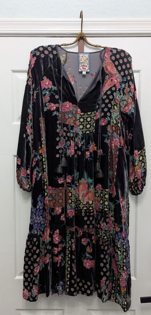 Women's Rose Burnout Uma Dress Johnny Was Size XS Could Fit Small Medium